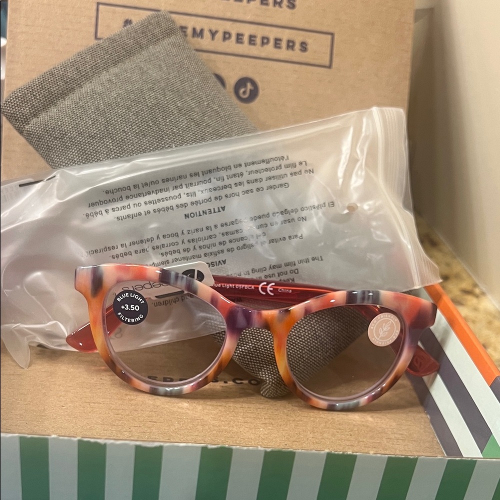 Peepers Tribeca Ikat Red +3.50 Readers